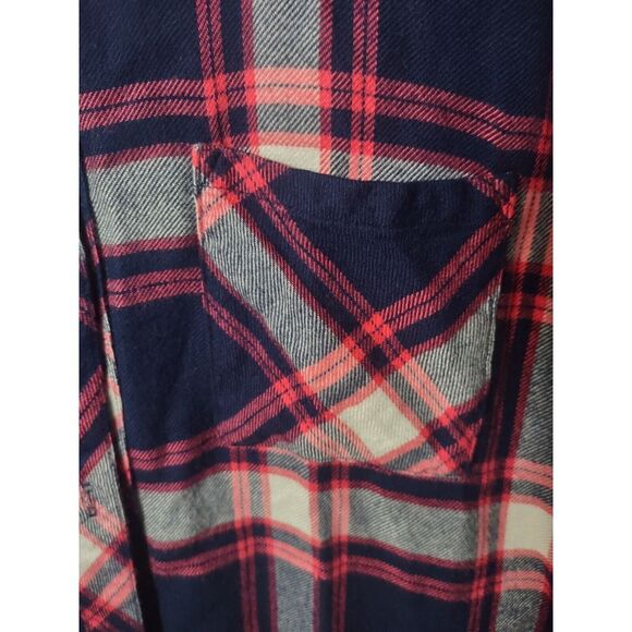 Rails Women's Long Sleeve Plaid Button Down Flannel Shirt SZ XS Blue Pink White - Picture 3 of 5